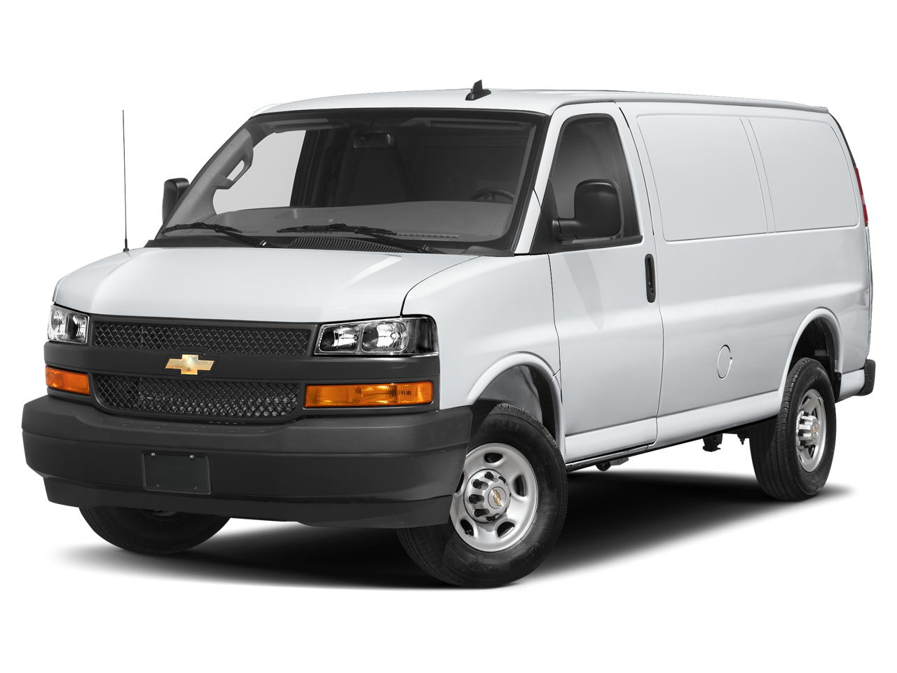 2025 Chevrolet Express 2500 Work Van Cargo in Summit White — front three-quarter view