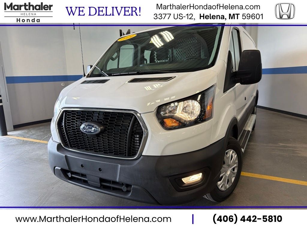 2024 Ford Transit-250 Base 130" WB LR Cargo in Oxford White — front three-quarter view