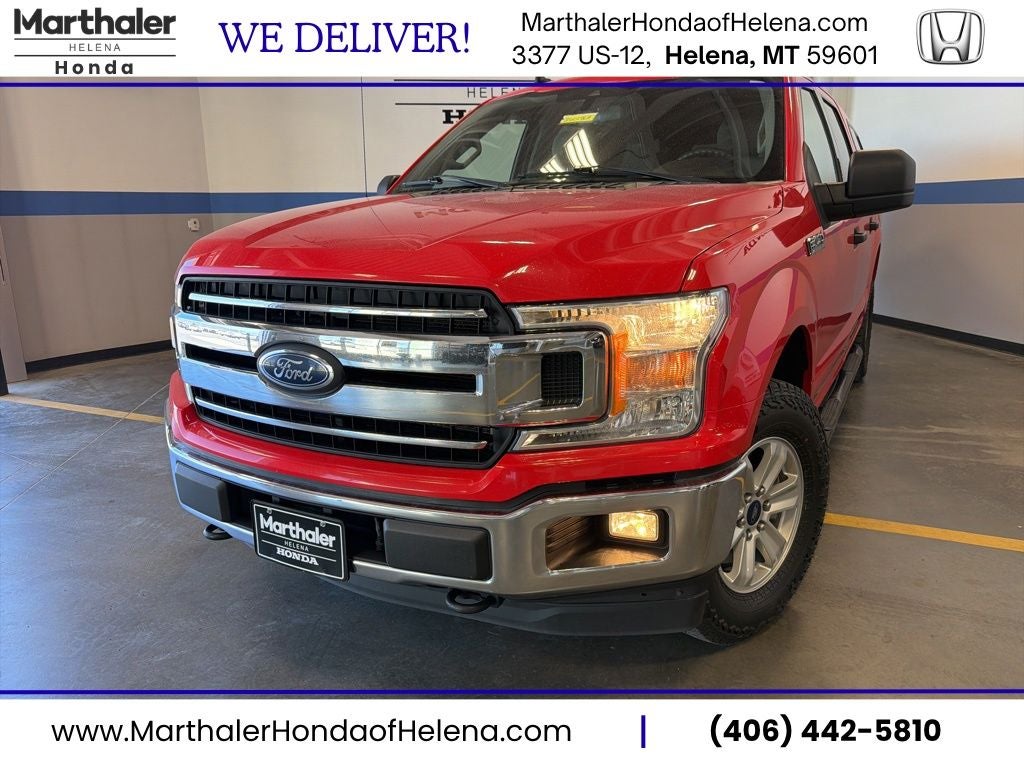2020 Ford F-150 XLT 145" WB Super Crew in Race Red — front three-quarter view