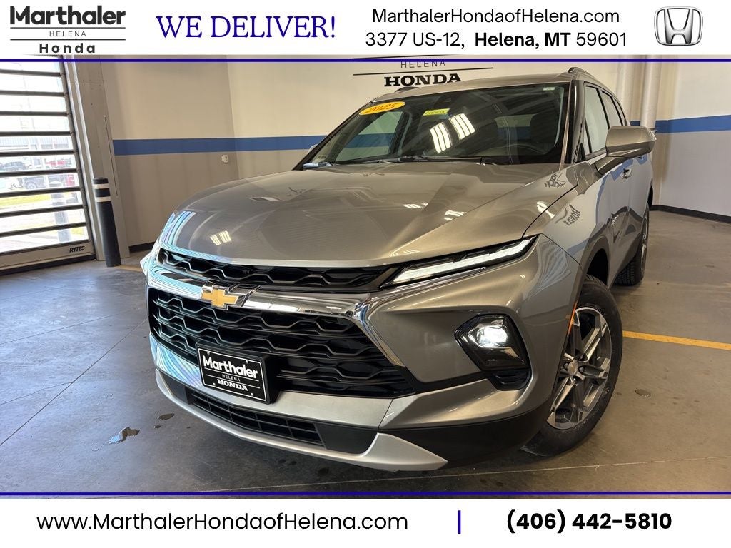 2025 Chevrolet Blazer LT 2LT w/ ZL3 Convenience Pkg & Driver Confidence in Sterling Gray Metallic — front three-quarter view